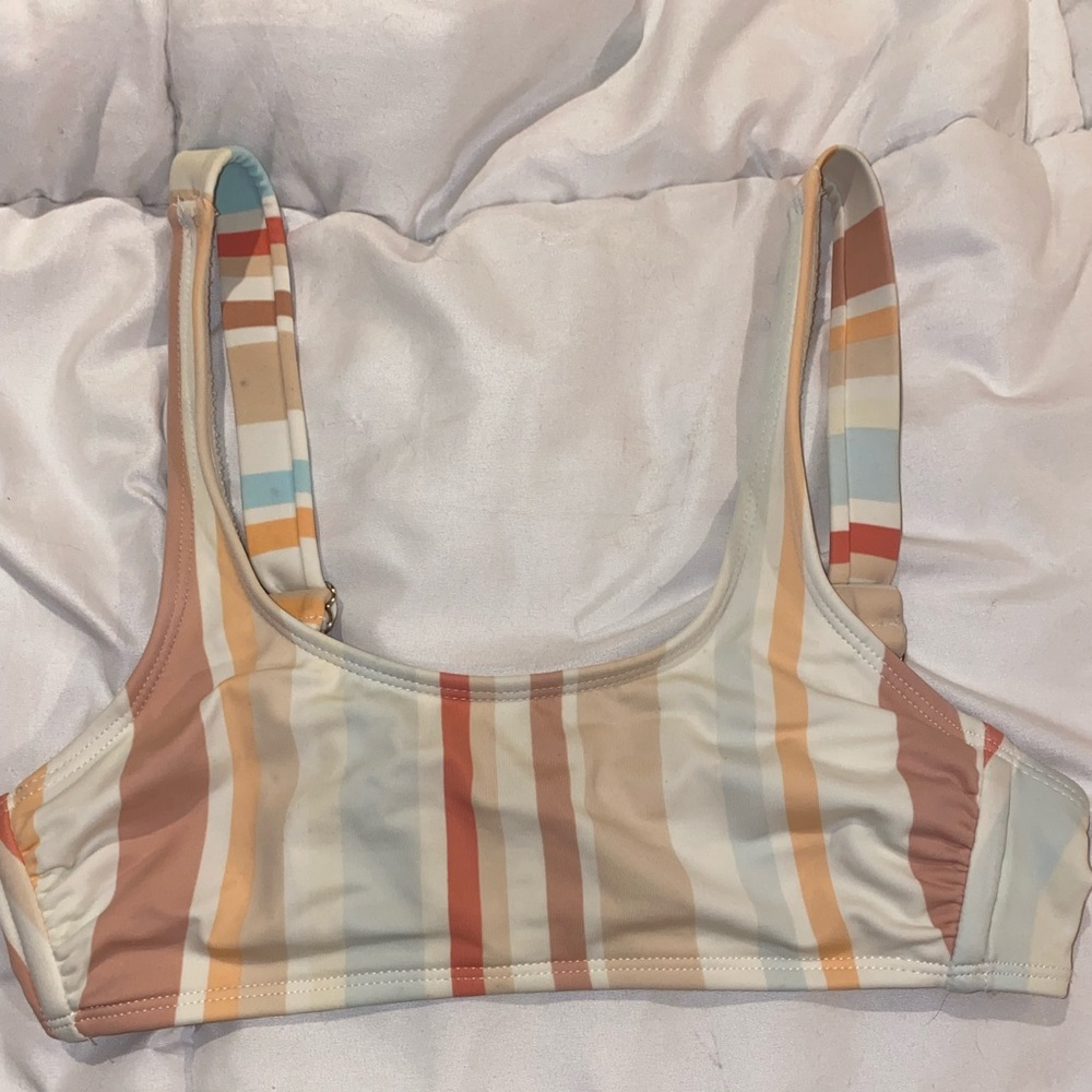 pastel striped swimsuit top from target